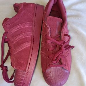 Adidas 6.5 mens/youth burgundy suede
